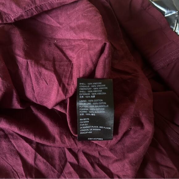 Urban Outfitters Maroon Lace Button Up Baby Doll Dress - Picture 7 of 9